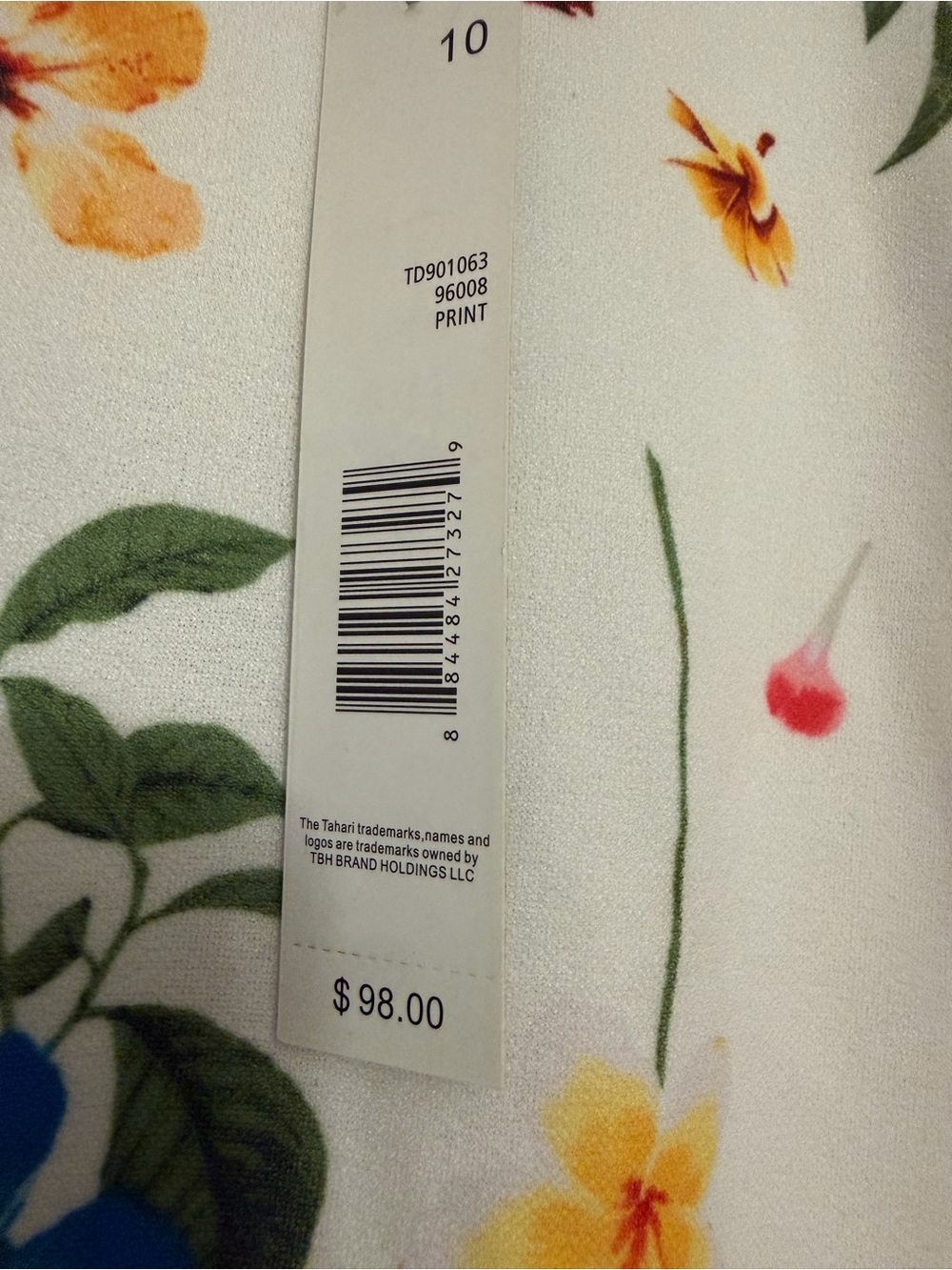 Tahari White Floral Midi Sheath Dress - Picture 4 of 8